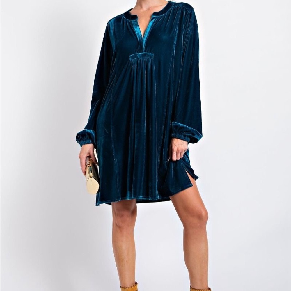 Jade Velvet Dress